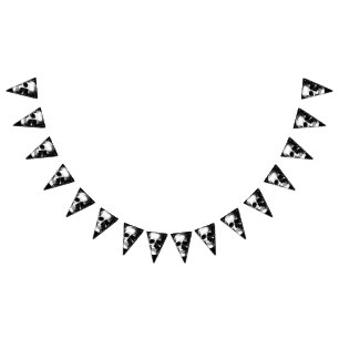 Banderines Skull Gothic Halloween Boda Bunting