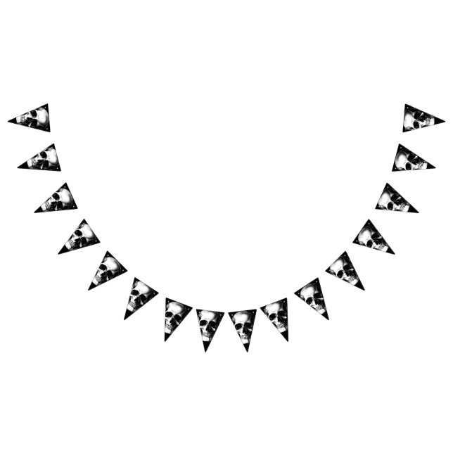 Banderines Skull Gothic Halloween Boda Bunting (Todo)