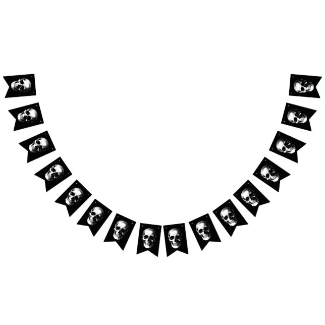 Banderines Skull Gothic Halloween Boda Bunting (Todo)