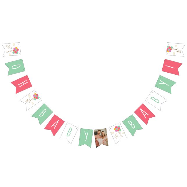 Banderines Snoopy y Balloons Baby Shower (Todo)