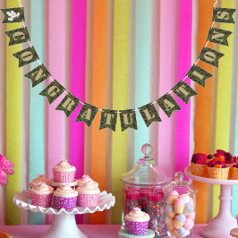 Banderines Soldado Joe Fiesta de Camuflaje Felicitaciones