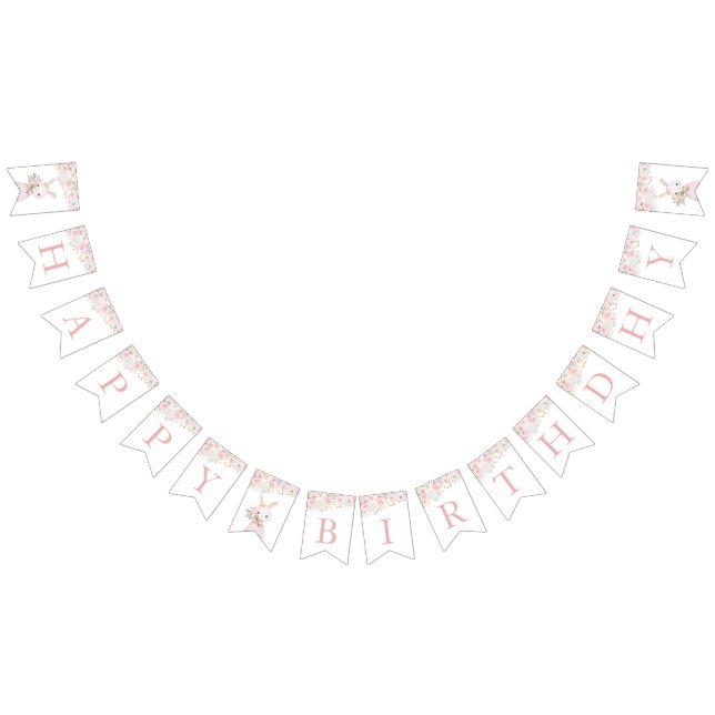 Banderines Some Bunny is Turning One Birthday Banner (Todo)