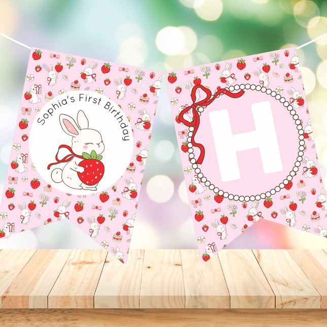 Banderines Some Bunny Pink Birthday Banner (Subido por el creador)