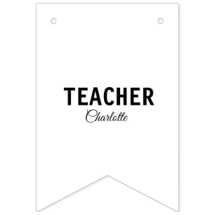 Banderines Soy la escuela de profesores Collegeadd tu nombre 