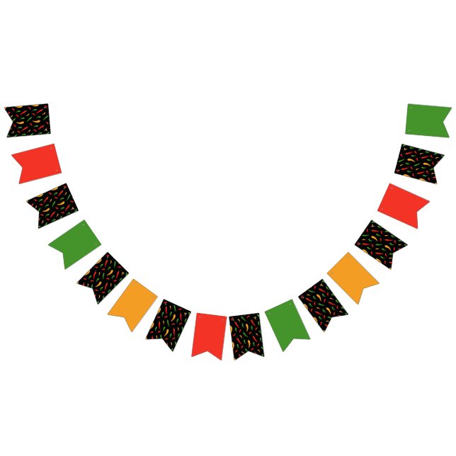 Banderines Spicy Chili Peppers Bunting (Todo)