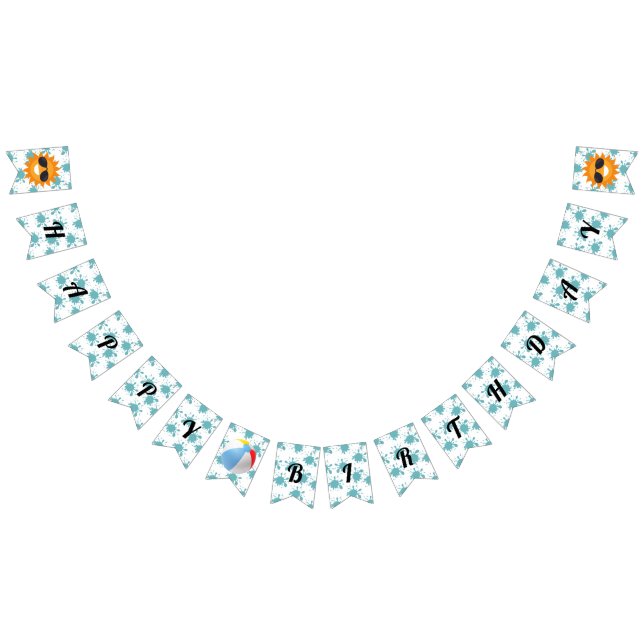 Banderines Splish Splash Pool Feliz cumpleaños (Todo)