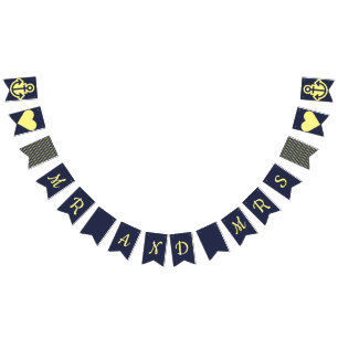 Banderines Sr. y Sra. Nautical Bunting