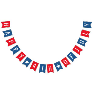 Banderines Suministros Modernos De Fiesta Rojo, Blanco Y Azul