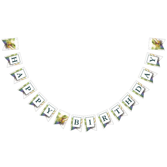 Banderines Summer Vibes Watercolor Chameleon - Cumpleaños (Todo)