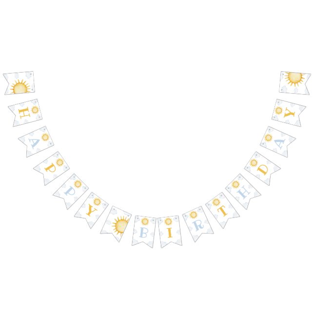 Banderines Sunshine 1st Birthday Party Banner (Todo)