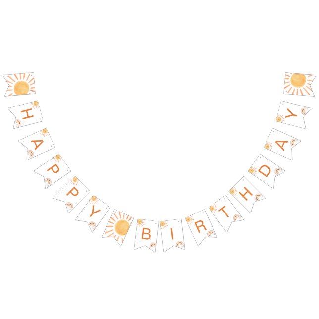 Banderines Sunshine Little Sunshine Rainbow Happy Birday (Todo)
