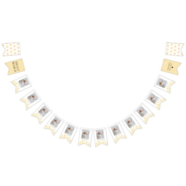 Banderines Sunshine Sun Yellow Birday Milestones Fotos (Todo)