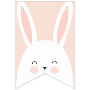 Banderines Super Kawaii dulce conejito de Pascua.