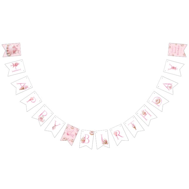 Banderines Sweet One Birthday Banner (Todo)