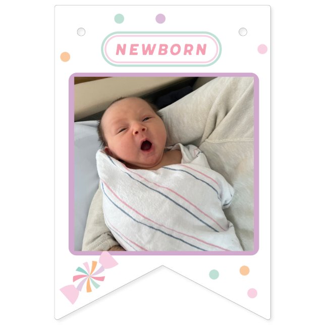 Banderines Sweet One MONTH BY MONTH FIRST BIRTHDAY banner! (Segunda bandera)