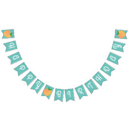 Banderines Sweet Peach Cute Fruit Primer Fiesta de cumpleaños