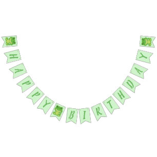 Banderines T-Rex Dinosaur Birday Party Green