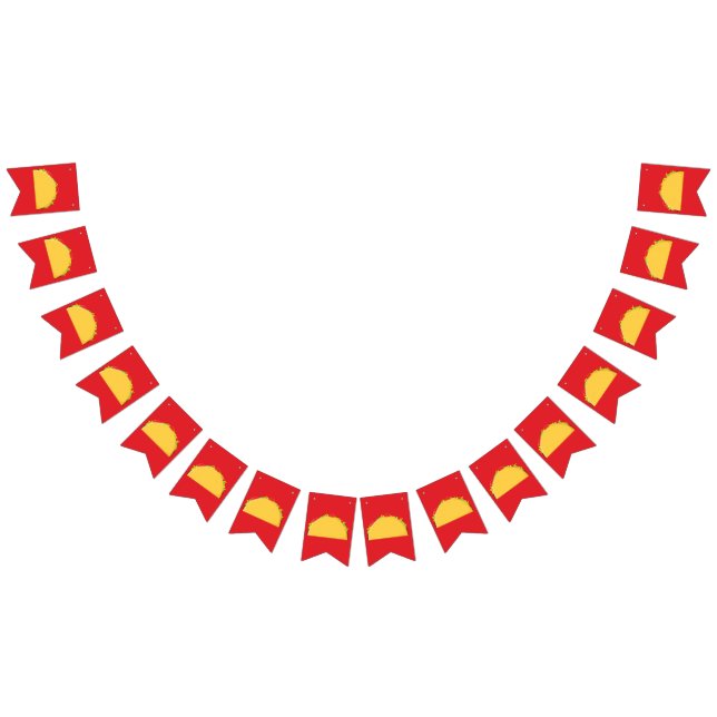 Banderines Taco Birday Party Gastronomía Mexicana (Todo)