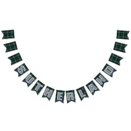 Banderines Tartán del distrito de Sutherland