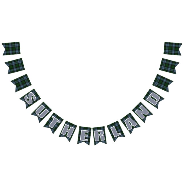 Banderines Tartán del distrito de Sutherland (Todo)
