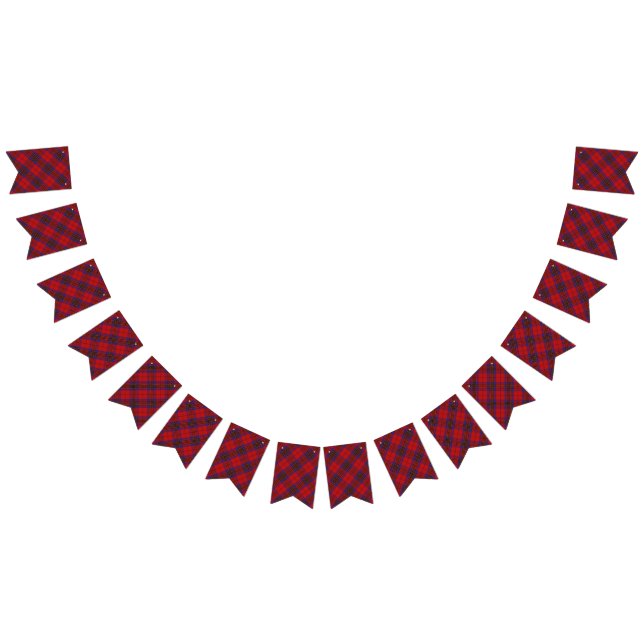 Banderines Tartán escocés del rojo de Leslie del clan (Todo)