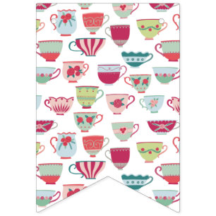 Banderines Té Cups moderna de cosecha
