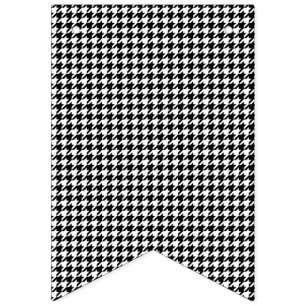 Banderines Tejido de Piedra de Molino Negro Blanco