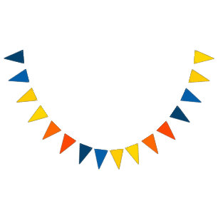 Banderines Tema de gradiente de amanecer Estandarte triangula