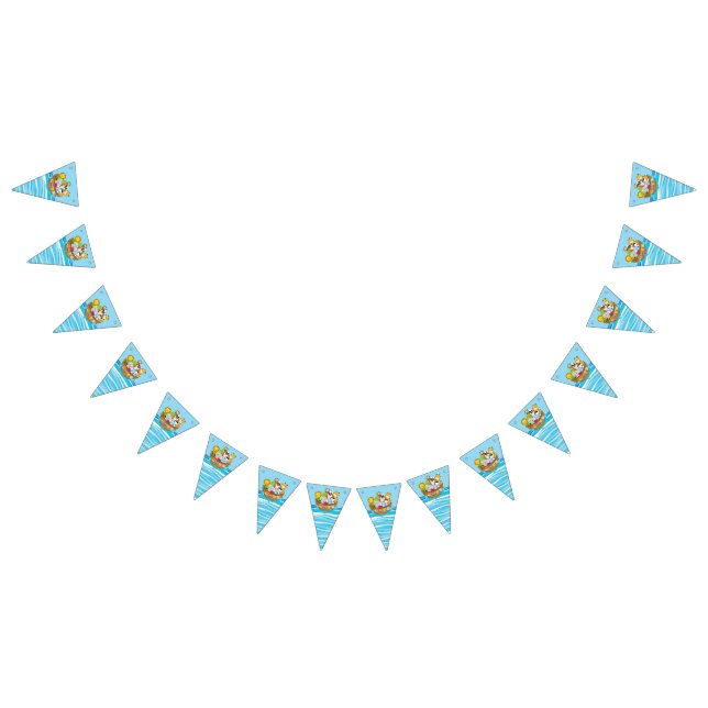 Banderines Tema de la arca de Noah con los animales del bebé (Todo)