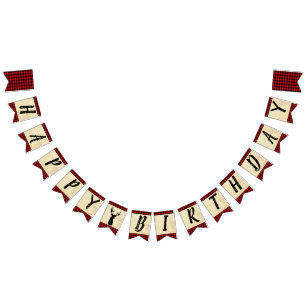 Banderines Tema de la caza del cumpleaños feliz