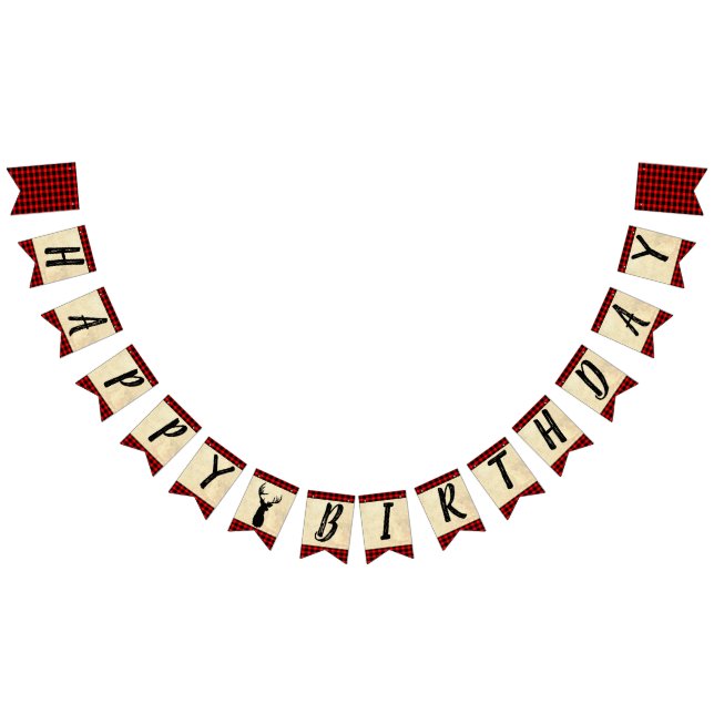 Banderines Tema de la caza del cumpleaños feliz (Todo)