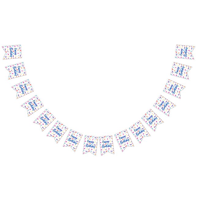 Banderines Tema de la fiesta de cumpleaños de Sweet Sprinkle (Todo)