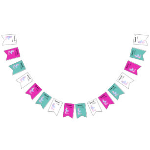 Banderines Tema de la sirena Chica de cumpleaños