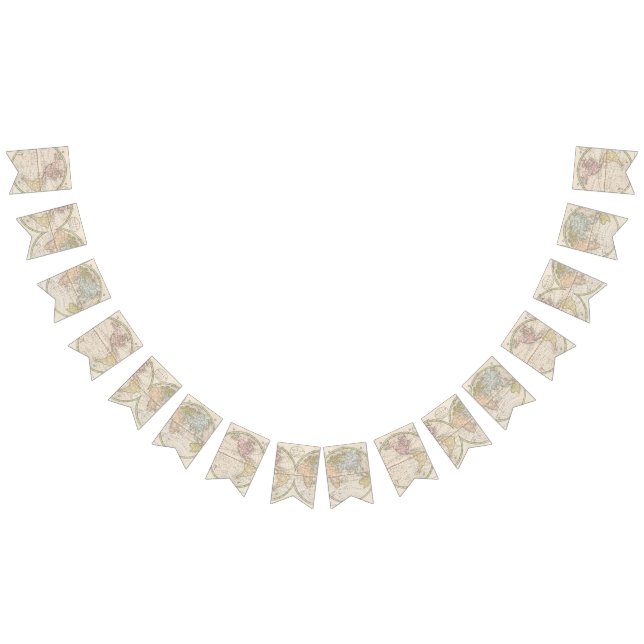 Banderines Tema de viaje mapa antiguo 1831 (Todo)