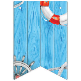 Banderines Tema Náutico. Rueda de la boya, el abono y el buqu