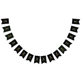 Banderines Tesoro pirata de cráneo