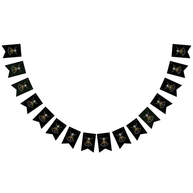 Banderines Tesoro pirata de cráneo (Todo)