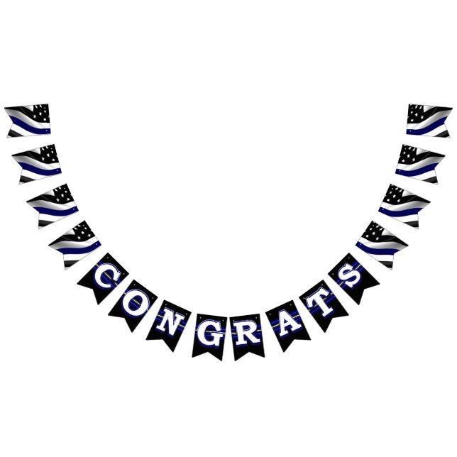 Banderines Thin Blue Line Felicitaciones (Todo)