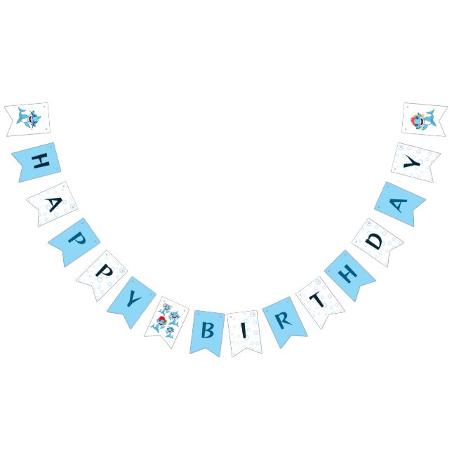 Banderines Tiburones de cumpleaños (Todo)