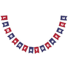 Banderines Tierra de los Libres - 4 de julio Himno Nacional