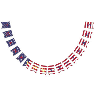 Banderines Tipografía del Día de los Veteranos Colores de la 