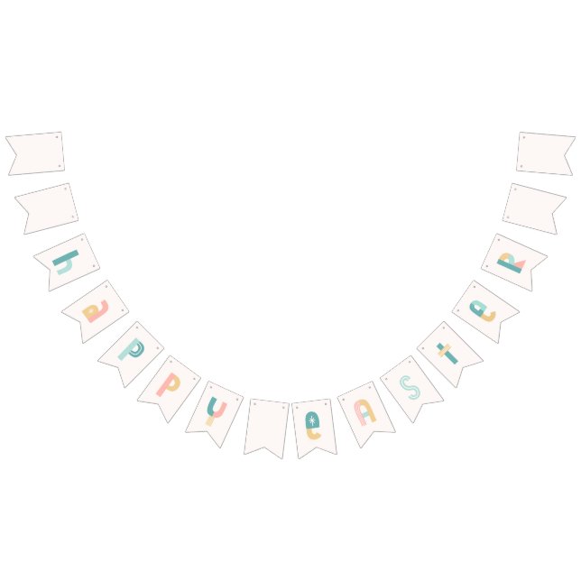 Banderines Tipografía divertida y divertida: Pascua feliz (Todo)