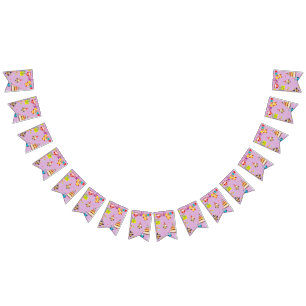 Banderines torta de fiesta de cumpleaños búho lindo