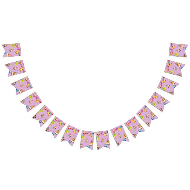 Banderines torta de fiesta de cumpleaños búho lindo (Todo)