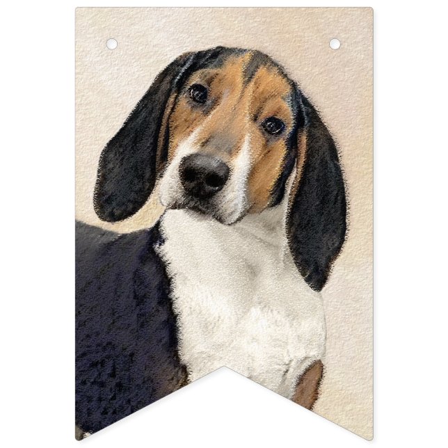 Banderines Treeing Walker Coonhound Painting - Arte original (Primera bandera)