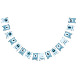 Banderines Trenes Blue Boy First Birthday