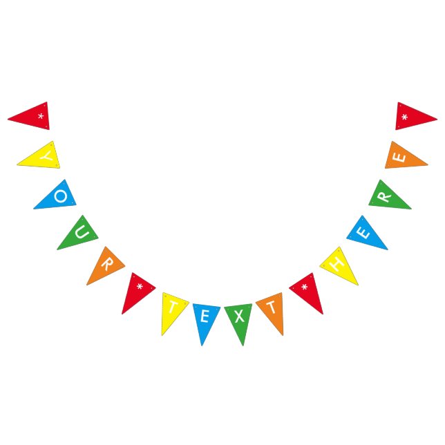 Banderines Triángulo multicolor personalizado (Todo)