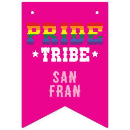 Banderines Tribu del orgullo arcoiris LGBTQ+ colorida persona