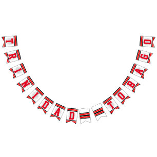 Banderines Trinidad y Tobago en BLANCO