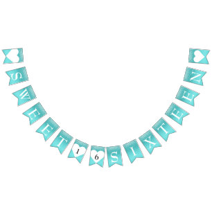 Banderines Turquesa Verde Aguamarina Degradado Brillo DULCE 1